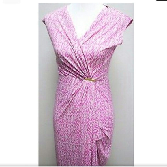 cerise pink wrap dress